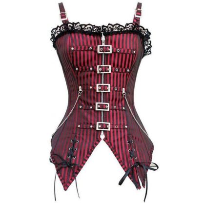 Red Nail and chain corset