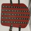 Striped Red and Black Leg Armour
