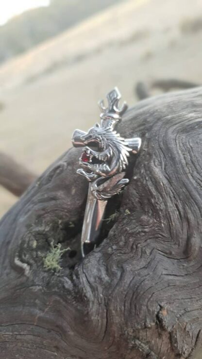 Sword and Wolf Necklace