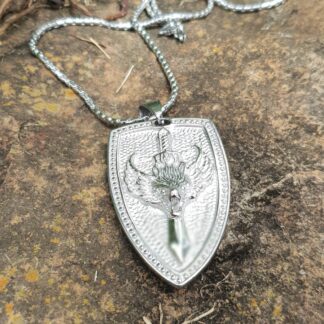 Were Wolf Shield Necklace