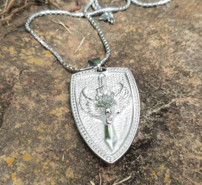 Were Wolf Shield Necklace