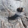 Black curved Drinking Horn