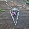 Purple Triangle Necklace