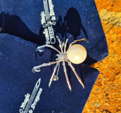 White Spider Brooch