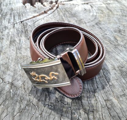 Brown Dragon Buckle Belt