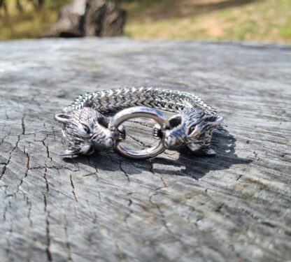 Stainless Steel Wolf Bracelet