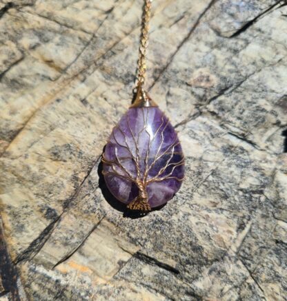 Amethyst Tree of life Necklace