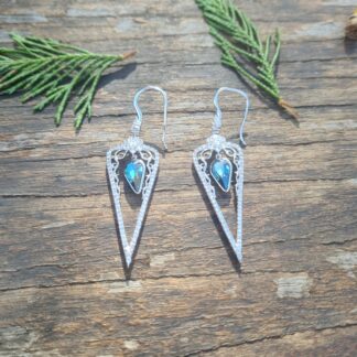 Blue Elven earrings