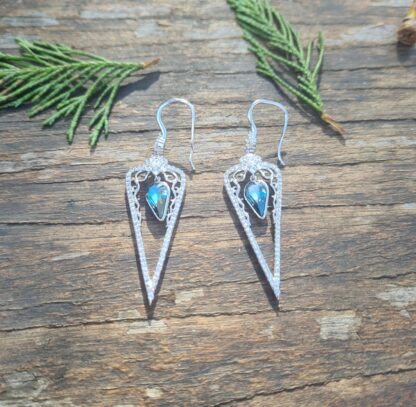 Blue Elven earrings
