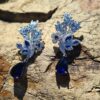 Floral Blue Earrings