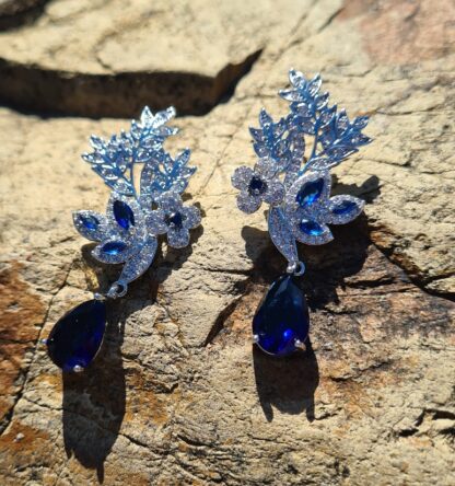 Floral Blue Earrings