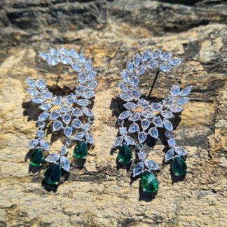 Green Wreath Earrings