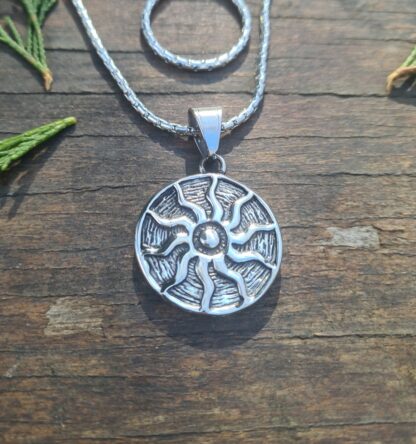 Stainless Steel Sun Necklace