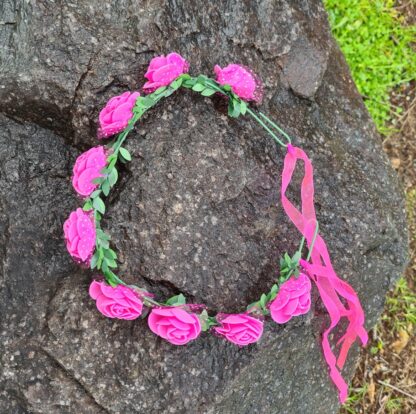 Medieval Pink Flower Crown