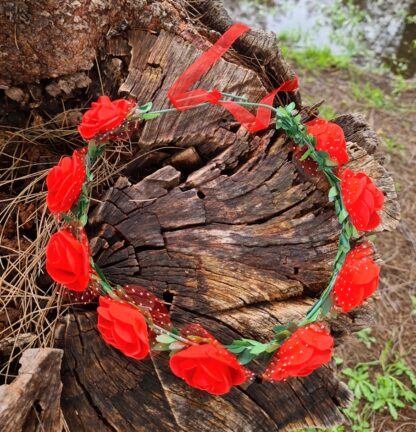 Medieval Red Flower Crown