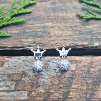 Sparkling Crown Earrings