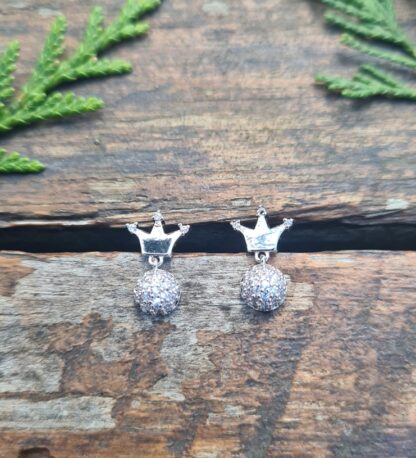 Sparkling Crown Earrings