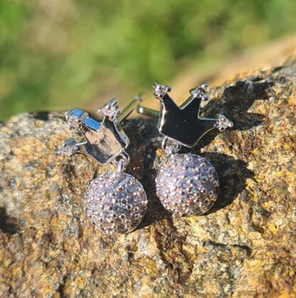 Sparkling Crown Earrings