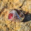 Elven Red Oval Ring