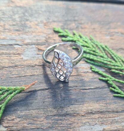 Elven Silver Leaf Ring