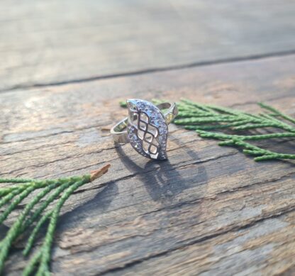 Elven Silver Leaf Ring