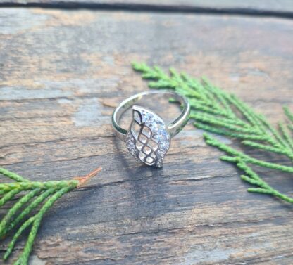 Elven Silver Leaf Ring