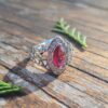 Elven Red Oval Ring