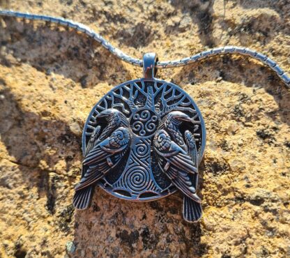 Viking Raven Necklace