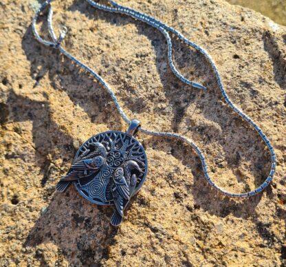 Twin Raven Necklace