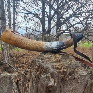 Viking Carved War Horn